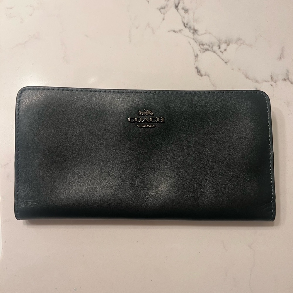 Coach Green Leather Wallet